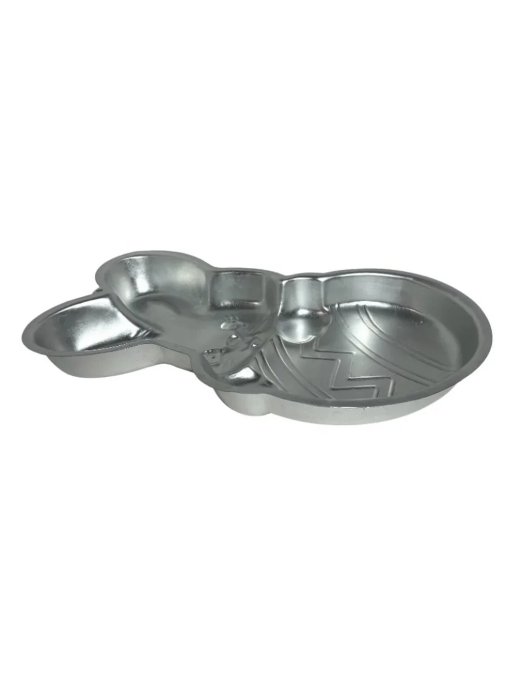Wilton Peek-A-Boo Bunny Easter Egg Cake Pan Mold #2105-4395 Silver Aluminum VTG
